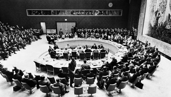 Una visión general del Consejo de Seguridad de la ONU, en las Naciones Unidas, en mayo de 1960. (Foto de AFP)