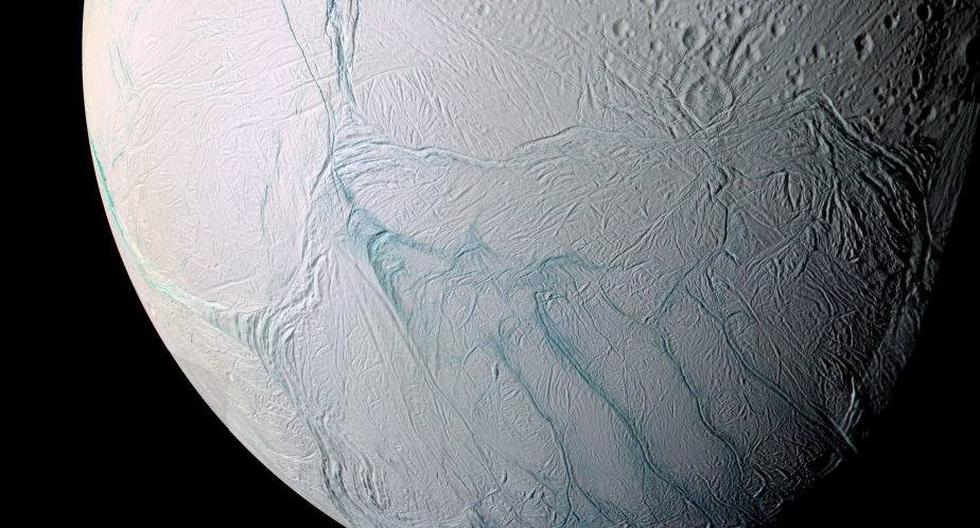 Encelado, luna de Saturno. (Foto: NASA)