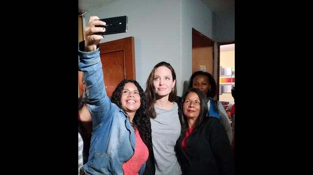 Angelina Jolie en "Sin Fronteras", albergue para venezolanos en San Juan de Lurigancho. (Fotos: Cortesía René Coveñas)