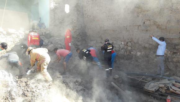 Uno de los obreros fue rescatado con vida y trasladado al hospital regional de Ayacucho (Foto: Cortesía)