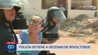 Puente Piedra: captan detención de mujer tras hablar en la TV