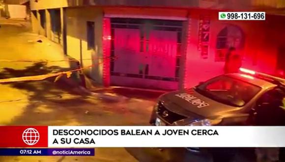 Joven es herido de gravedad en San Juan de Lurigancho. (Foto: América Noticias)