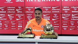 Paolo Guerrero fue premiado como goleador y mejor jugador de la Copa Brasil 2019