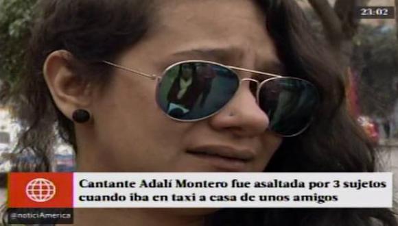 Cantante Adalí Montero sufrió tocamientos indebidos en asalto