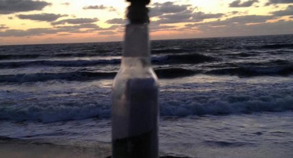 Encuentra conmovedor mensaje en una botella. (Foto: Facebook)
