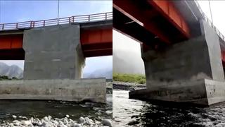 Cañete: Puente Concón tiene un año de construcción y está a punto de derrumbarse