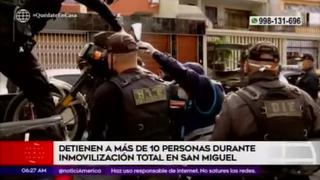 Coronavirus en Perú: más de 10 personas fueron detenidas en San Miguel 