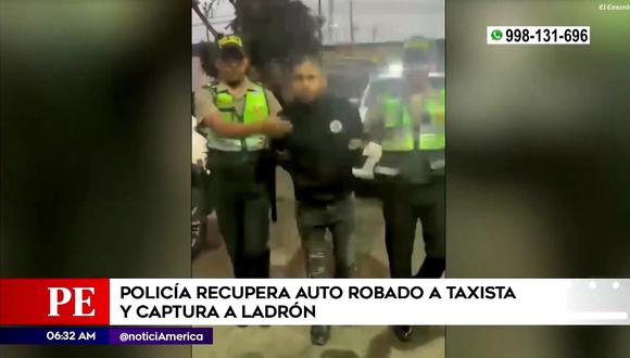 PNP captura a ladrón que había robado auto en San Juan de Lurigancho. (Foto: América Noticias)