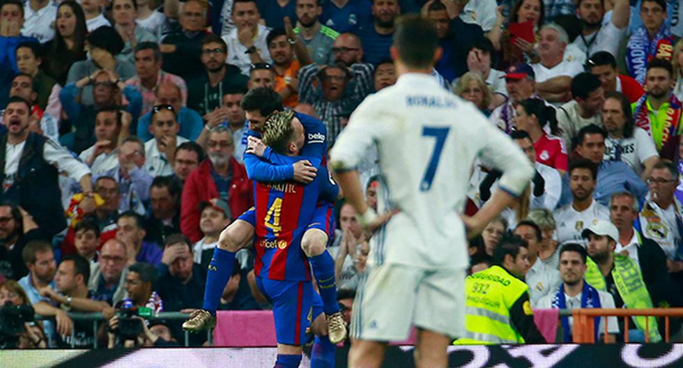 En las redes sociales hay una foto de Lionel Messi celebrando junto a un Cristiano Ronaldo triste por la derrota del Real Madrid ante Barcelona. (Foto: Getty Images)