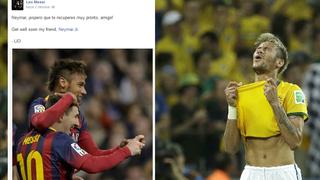 Lionel Messi le mandó un mensaje de apoyo a su amigo Neymar