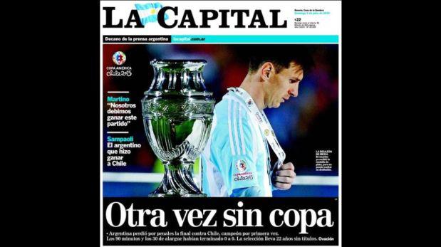 Prensa argentina enfocó derrota en Messi: “Mession imposible” - 5
