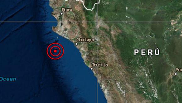 El IGP detalló que el movimiento telúrico ocurrió a las 22:20 horas del viernes y su referencia fue a 45 kilómetros al oeste de Pimentel. Tuvo una profundidad de 46 kilómetros (Foto: IGP)