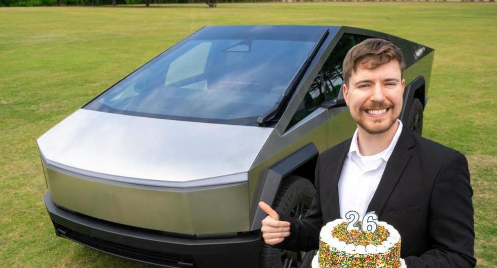 MrBeast celebrates his 26th birthday by giving away 26 Tesla cars in raffle.