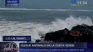 Chorrillos: pescadores suspenden labores por oleajes anómalos