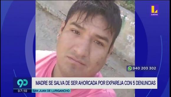 Una madre de familia de 39 años denunció que su expareja Juan Carlos Salazar Ramón intentó ahorcarla cuando ella trabajaba con su mototaxi. (Foto captura: Latina)