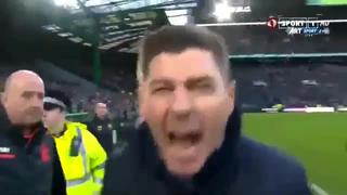 Steven Gerrard festejó efusivamente el triunfo del Rangers sobre Celtic como visitante luego de diez años [VIDEO]