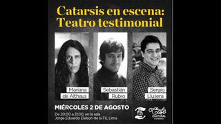 Café Cultural ED: "Catarsis en escena: teatro testimonial”