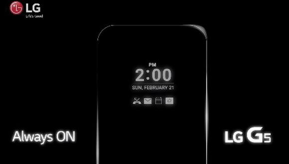 Nueva función del LG G5 mantiene la pantalla siempre encendida