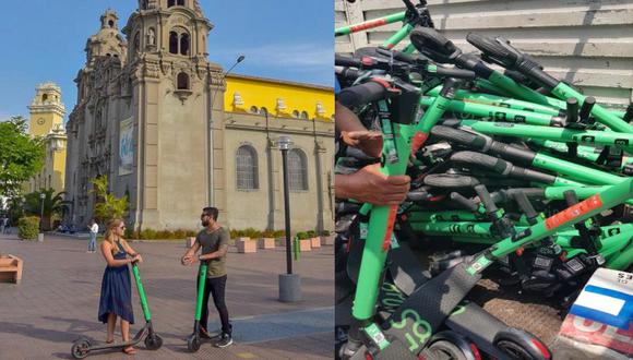 Municipio aseguró que los scooters eléctricos decomisados obstaculizaban el libre tránsito de los peatones. (Grin Perú / Miraflores)