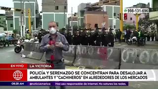 La Victoria: policía desaloja a ambulantes en la avenida Nicolás Ayllón