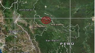San Martín: sismo de magnitud 4,3 se reportó en Moyobamba, señaló el IGP 
