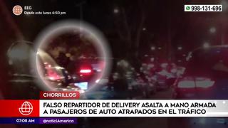 Chorrillos: falso repartidor de delivery asalta a pasajeros aprovechando congestión vehicular