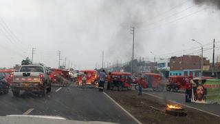 Chancay: bloquean Panamericana Norte para exigir seguridad vial