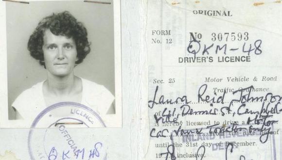 Laura Johnson Kohl (en la foto de su licencia de manejo de Guyana) sobrevivió al que se conoce como el "mayor suicidio colectivo de la historia".