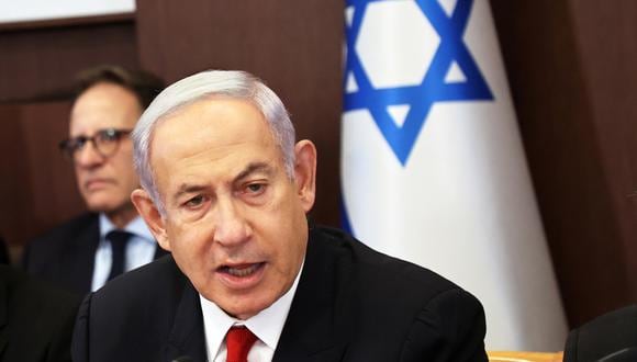 El primer ministro de Israel, Benjamin Netanyahu, asiste a la reunión semanal del gabinete en su oficina en Jerusalén, el 9 de julio de 2023. (Foto de EFE/EPA/GIL COHEN-MAGEN)