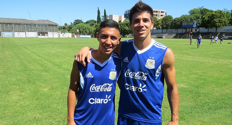 Leo Suárez y Giovanni Simeone, la joven sensación de Argentina. (Foto: AFA.org.ar)