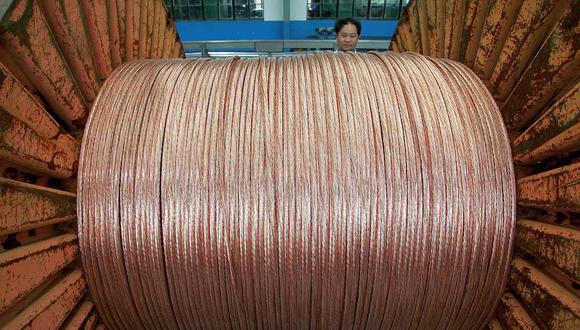 Las existencias de cobre en depósitos registrados ante la LME suman 80.075 toneladas. (Foto: AFP)