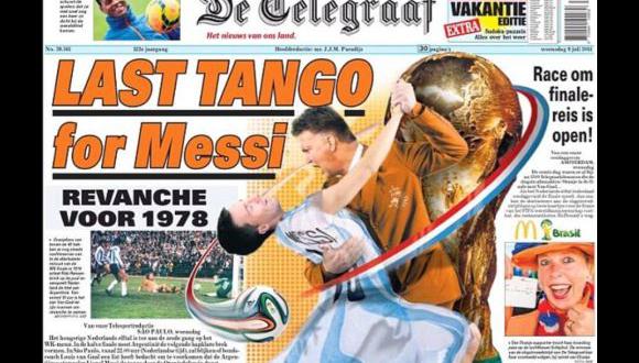 Diario holandés y su retadora portada: "Último tango de Messi"