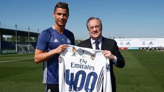Cristiano, homenajeado por sus 400 goles con Real Madrid