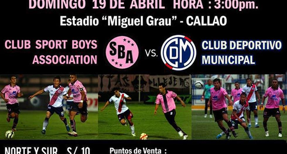 Sport Boys y Deportivo Municipal chocarán en el Callao (Foto: Facebook Juventud Rosada)