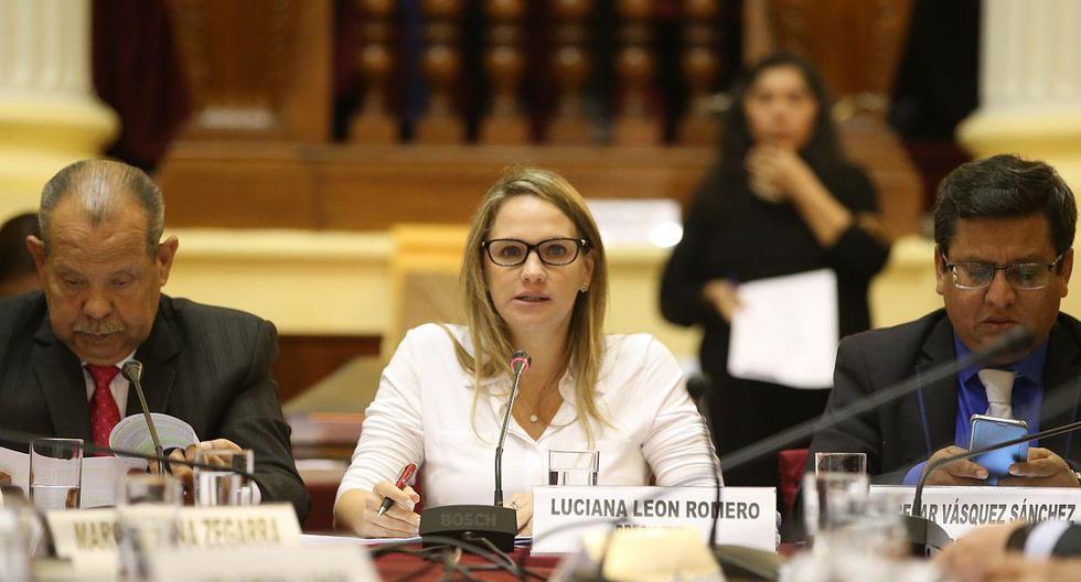 La congresista Luciana León planteó que la decisión la tome el pleno, pero no obtuvo respaldo. (Foto: Congreso de la República)