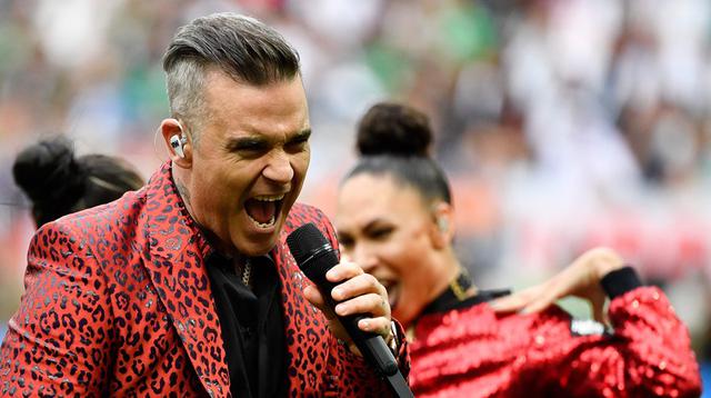 Robbie Williams en la inauguración de Rusia 2018. (Foto: AFP)