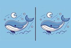 Encuentra 3 diferencias en las imágenes de ballenas en solo 9 segundos  