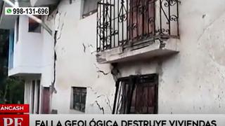 Áncash: al menos 10 viviendas inhabitables por reptación de suelo en Pomabamba | VIDEO