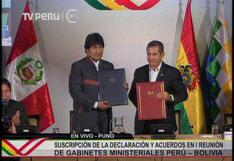 Perú y Bolivia adoptaron acuerdos en beneficio de ambos países