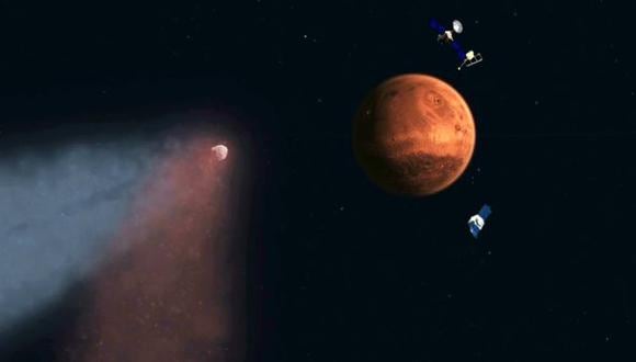 Cometa Siding Spring causó lluvia de meteoritos en Marte