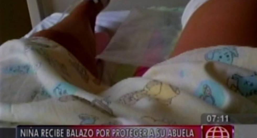 Niña sale herida de bala por defender a su abuela de pandilleros. (Foto: América TV)