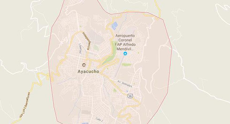 Perú. Vuelco de bus deja unos 5 muertos y 10 heridos en una carretera de Ayacucho. (Foto: Google Maps)