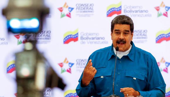 El presidente de Venezuela, Nicolás Maduro, participa en el Consejo federal de Gobierno, junto a gobernadores y alcaldes de las regiones del país. (Foto: EFE/Cristian Hernández)
