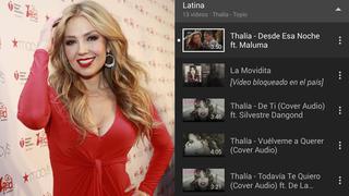 ¿Thalía es omnipresente en YouTube?