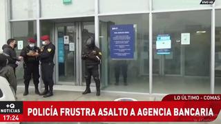 Policía Nacional captura a delincuente que asaltó a cliente en agencia bancaria de Av. Universitaria