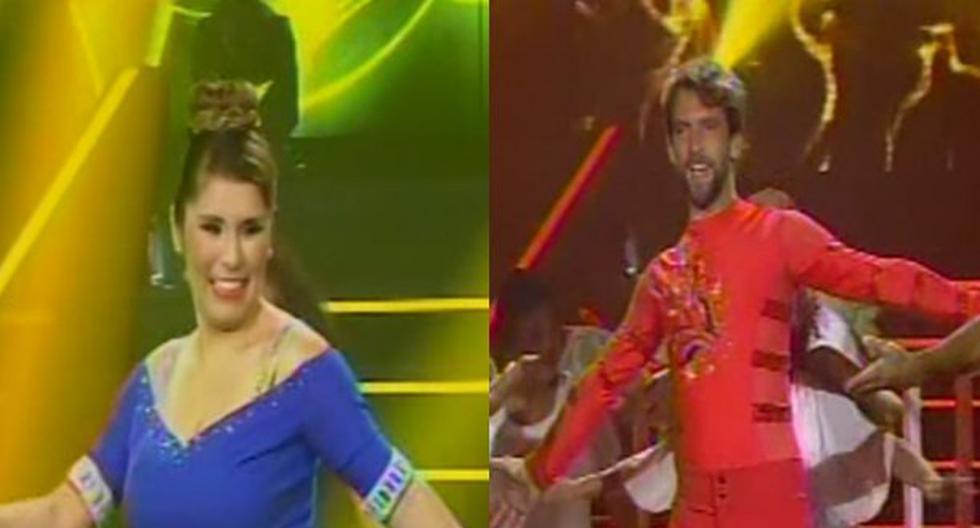 Lady Guillén y Antonio Pavón mostraron al público sus habilidades para bailar en el programa Siete Deseos. (Foto: Captura)