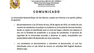 Rector de San Marcos negó haber permitido ingreso de policías al campus