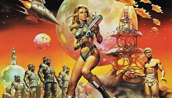 Jane Fonda como la seductora Barbarella. La cinta de 1968 convirtió a la actriz en un ícono sexual y de la moda.