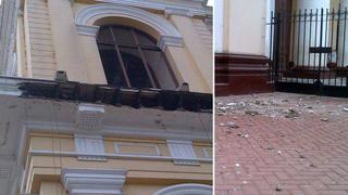 Chiclayo: cornisa de la Iglesia Santa María Catedral se desplomó