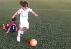 Facebook: esta pequeña con la piel del Real Madrid maneja el balón igual que CR7 [VIDEO]